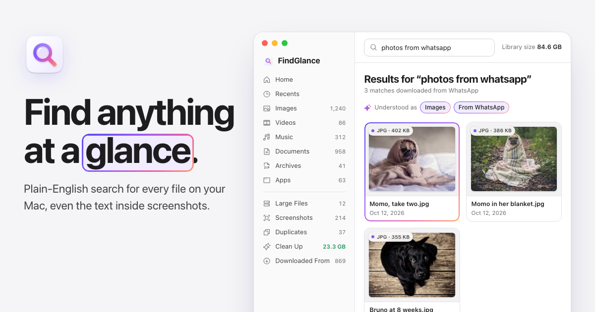 FindGlance screenshot